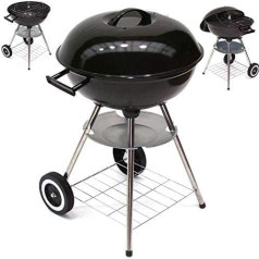 D&L AWZ Kettle Barbecue XL grils uz kokogļu oglēm 43 cm Grils apaļš Grils uz kokogļu oglēm BBQ 56514, Āra grils, kempinga grils