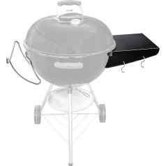 GRISUN Grilltischregal und Deckelhalter für Weber Kugelgrills 222 Zoll, Holzkohlegrill Beistelltisch Regal und Schieben einer seitlichen Deckelrequisite, Holzkohlegrill Zubehör für Weber, (kein Grill)