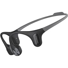 mojawa Run Air Bone Conduction austiņas, bezvadu Bluetooth austiņas ar dziļu basu un drošu piegulšanu, IP67 ūdensizturīgas skriešanas treniņiem, melnas