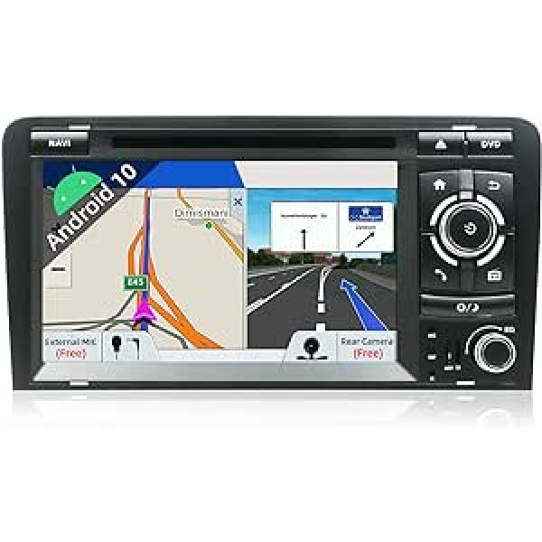 JOYX Android 10 automašīnas radio atbilst A3 2003-2011 Dash Navigation | Atpakaļskata kamera Canbus ārējais mikrofons Bezmaksas | 2G + 32G | 7 collas | GPS 2 DIN | Ar stūres vadību 4G WiFi DAB+ Bluetooth