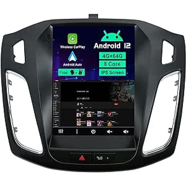 SXAUTO automašīnas radio Android 12 piemērots Ford Focus (2010-2014) - [Iebūvēts Carplay/Android Car/DSP] - Bez kameras - [4G + 64G] - 9,7 collu 2 DIN - Atbalsta DAB stūres vadību 4G WiFi Bluetooth