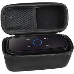 Hermitshell cietais ceļojumu futrālis DOSS Soundbox pārnēsājams bezvadu Bluetooth V4.0 skaļrunis, zemfrekvences skaļrunis jaudīgs (melns)