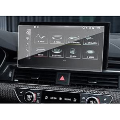 SXCY savietojams ar Audi A4 A5 Q5 2020-2023 2024 Navigācijas ekrāna aizsargu, 10,1 collu MMI Touch Display rūdīta stikla ekrāna aizsargu, 9H cietība, skrāpējumiem izturīgs, pret pirkstu nospiedumiem