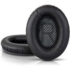 Adhiper QC35 ausu spilventiņi rezerves ausu spilventiņi Ausu spilventiņi saderīgi ar Bose Quiet Comfort 35 (QC35) un QuietComfort 35 II (QC35 II) austiņām (melnā krāsā)