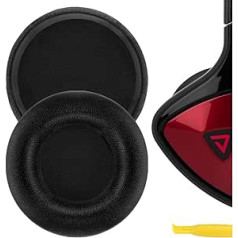 Geekria QuickFit Protein Leder Ersatz Ohrpolster für Monster DNA On-Ear Kopfhörer Ohrpolster Headset Ohrpolster Reparaturteile (Schwarz)