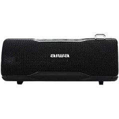 AIWA BST-500BK: TWS stereo Bluetooth skaļrunis pārnēsājams melns Android vai iPhone ierīcēm