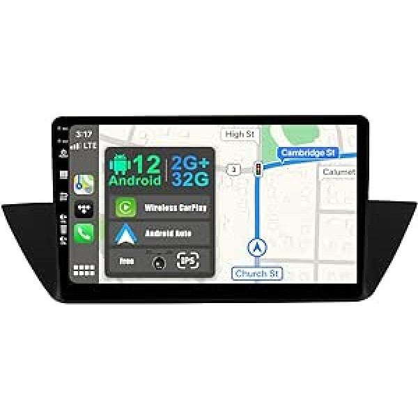 JOYX Android 12 IPS automašīnas radio piemērots BMW X1 E84 (2009-2015) - Iebūvēta CarPlay Android Car - Bezmaksas atpakaļgaitas kamera - 2G + 32G - 10,1 collu 2 DIN - DSP DAB Stūres vadība WiFi Fast Boot BT