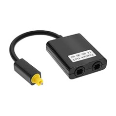VGOL Optical Audio Splitter 1 in 2 Toslink Cable Converter for CD Player DVD Player Amplifier Soundbar Other Digital Audio Sources