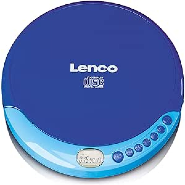 Lenco CD portatīvais CD atskaņotājs Walkman Discman ar austiņām un Micro USB uzlādes kabeli