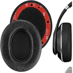 Dr. DRE Studio 2.0 (2. paaudzes) Geekria austiņu spilventiņi Beats, Bluetooth austiņu nomaiņa Ausu spilventiņi Ausu spilventiņi Ausu spilventiņu remonta daļas (melna jēra āda)