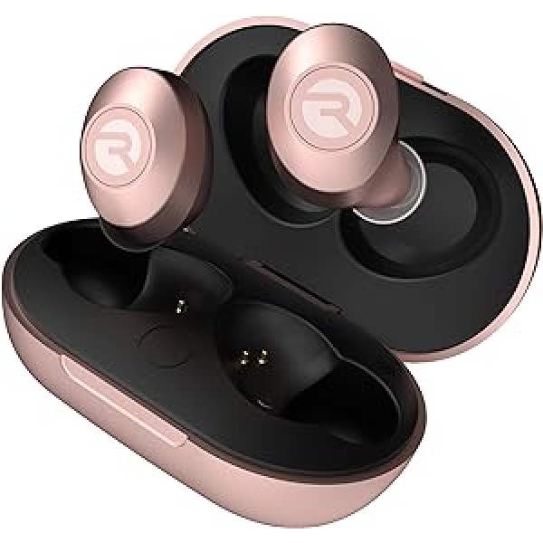 Raycon The Everyday Wireless Bluetooth austiņas ar mikrofonu — Stereo skaņas in-ear Bluetooth austiņas Oriģinālas bezvadu austiņas (Mate Rose Gold)