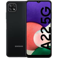 Samsung Galaxy A22 5G, viedtālrunis bez SIM kartes, 6,6 collas, 128 GB, Android mobilais tālrunis, pelēks