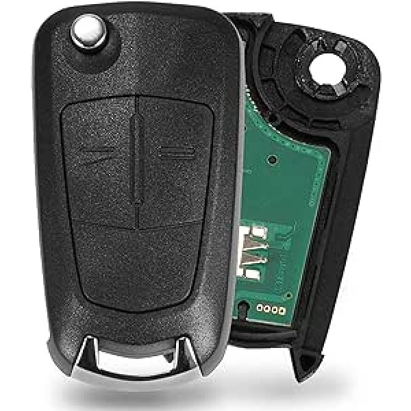 ASOOLL Automašīnas atslēgas 2 pogu flip Key, kas paredzēts Vauxhall Corsa D 2007-2014 / Opel Meriva B 2010-2014 (433 MHz)