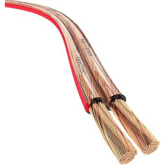 KabelDirekt Speaker Cable, Made in Germany, Pure Copper, 20 m (2 x 4 mm² HiFi Audio Speaker Cable for Speakers & Surround Systems, Pure Copper, with Polarity Marking)