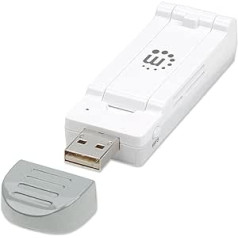 Manhattan Range+ AC1200 divjoslu bezvadu USB adapteris 300 Mbit/s Wireless N (2,4 GHz) + 867 Mbit/s Wireless AC (5 GHz) USB 3.0 White 525572