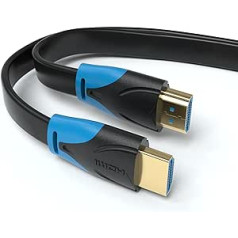 JAMEGA 10 m HDMI 2.0 Cable Flat 4K @ 60Hz Saderīgs ar HDMI 2.0a/b, 2.0, 1.4a Atbalsta Ultra HD, 4K, 3D, Full HD, 1080p, HDR, ARC, ātrgaitas ar Ethernet