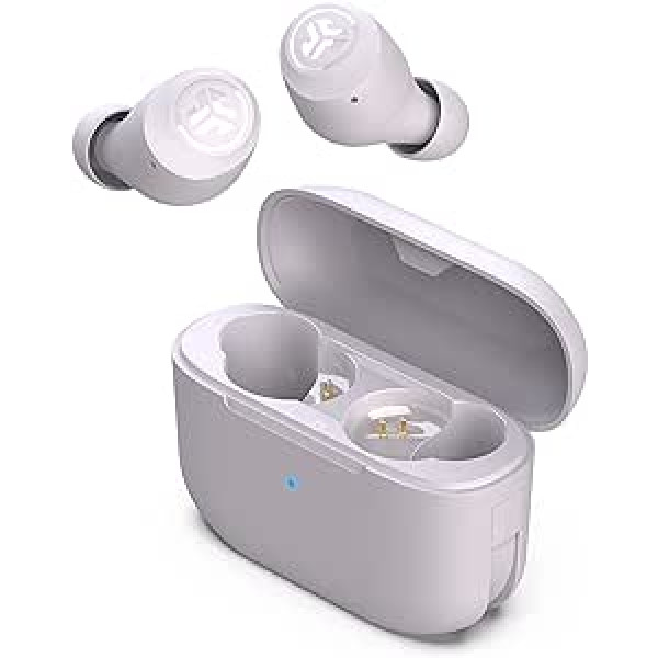 JLab Go Air Pop True bezvadu ausīs ievietojamas austiņas, Bluetooth austiņas, ieliekamās austiņas, austiņas un USB uzlādes kaste ar dubulto savienojumu, austiņas ar EQ3 skaņu un mikrofonu, violets