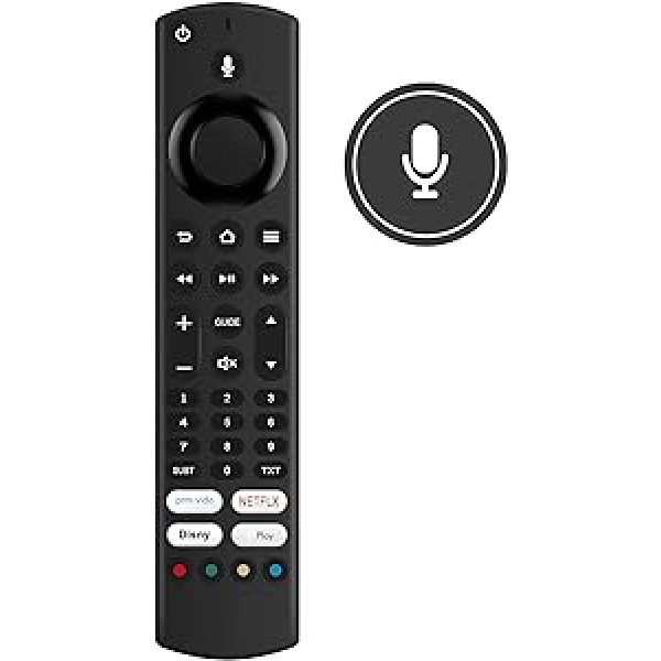 VINABTY Replacement voice remote control suitable for Ferguson TV F3220FR F4020AFR F4320AFR F3220AFR F4020FR F4320F and work for TCL TV 55CF630K 50CF630K