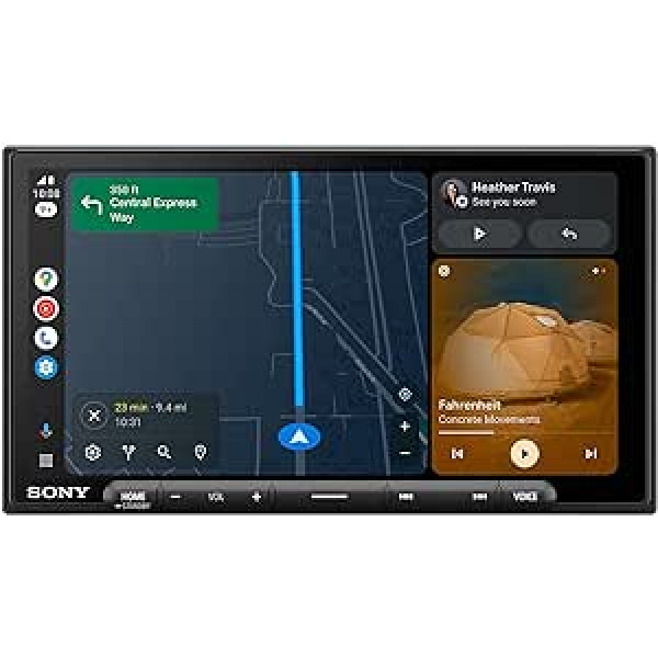 Sony XAV-AX4050 | 2 DIN automašīnas radio, 6,95 collu multivides uztvērējs ar bezvadu CarPlay un Android Car (4 x 55 W pastiprinātājs, USB-C, 3 Pre-Out 2V, DAB+/FM, BT)