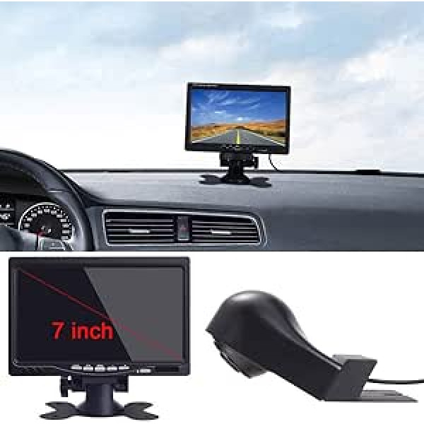 Rückfahrkamera Transporter + 7 Zoll TFT LCD Bildschirm Auto Monitor, Auto Dach Rückfahrkamera Set für Mercedes Benz Viano Vito W639 Van 2003-2014