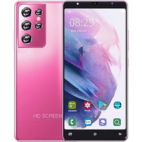 3G viedtālruņa dienas piedāvājums, 5,0 collu IPS displejs, 4 GB ROM, Android viedtālrunis, mobilie tālruņi ar divām SIM kartēm (S21Ultra-Pink)