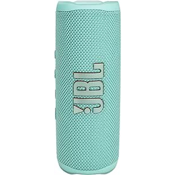 JBL Flip 6 Bluetooth kastīte Teal krāsā: ūdensizturīgs, pārnēsājams skaļrunis ar divvirzienu skaļruņu sistēmu jaudīgai skaņai, līdz 12 stundām bezvadu mūzikas atskaņošanai.