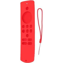 Marhynchus Silicone Remote Control Cover Protector for Fire TV Stick Lite, Soft Waterproof Shockproof Hard Protective Case with Lanyard (Red)