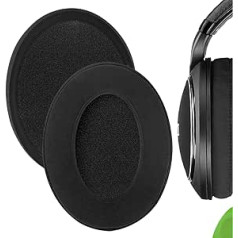 Geekria Comfort Velours-Ersatz-Ohrpolster für Sennheiser HD598, HD598SE, HD598CS, HD598SR, HD595, HD599, HD599 SE Kopfhörer-Ohrpolster, Headset-Ohrpolster, Ohrmuscheln, Reparaturteile (schwarz)