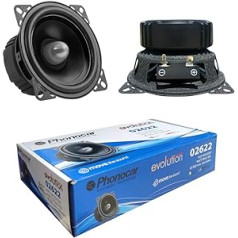 2 Phonocar 02622 Mid Bass Woofer 10.00 cm 100 mm 4 Inch 50 Watt RMS 100 Watt Max Impedance 4 Ohm 92 dB SPL SQL Car Door Speaker