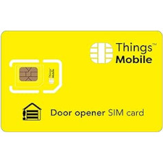 Things mobilā SIM karte mērķu atvēršanai ar pasaules tīkla pārklājumu un vairāku pakalpojumu sniedzēju tīklu GSM/2G/3G/4G bez fiksētām izmaksām un bez derīguma termiņa