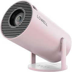 LQWELL® mini projektors, atbalsta WiFi 5G un BT5.0, automātiska trapeces korekcija, 180 grādu leņķis, 130 collu displejs tālrunim/personālajam datoram/klēpjam/PS5/Xbox/Stick, 4K mājas kinozāļu projektors, rozā krāsā (bez Android OS)