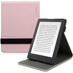 kwmobile Schutzhülle kompatibel ar Kobo Aura H2O Edition 2 — Hülle e-Reader ar Schlaufe Ständer — — Rosegold