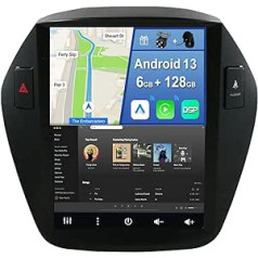 YUNTX [6 GB + 128 GB] Android 12 automašīnas radio, kas paredzēts Hyundai Tucson IX35 (2009-2015) -2 DIN [Integrēts bezvadu CarPlay/Android Car/DSP/GPS]-9,7 collu IPS 2.5D kamera + MIC-DAB/Stūres vadība/ Bluetooth