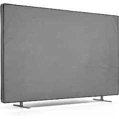kwmobile 75 colių televizoriaus dėklas – TV ekrano apsauginis dangtelis – televizoriaus ekrano apsaugos nuo dulkių – šviesiai pilkas