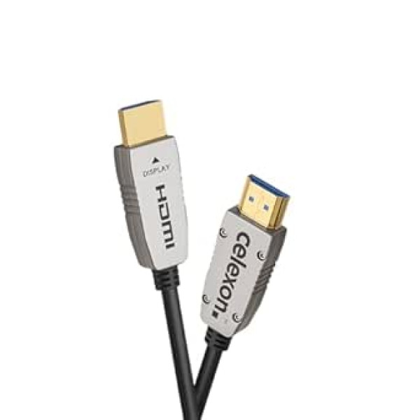 celexon HDMI UHD Active 2.1 optiskā šķiedra - 15 m - melns - optiskā HDMI signāla pārraide - eARC - VRR - ALLM