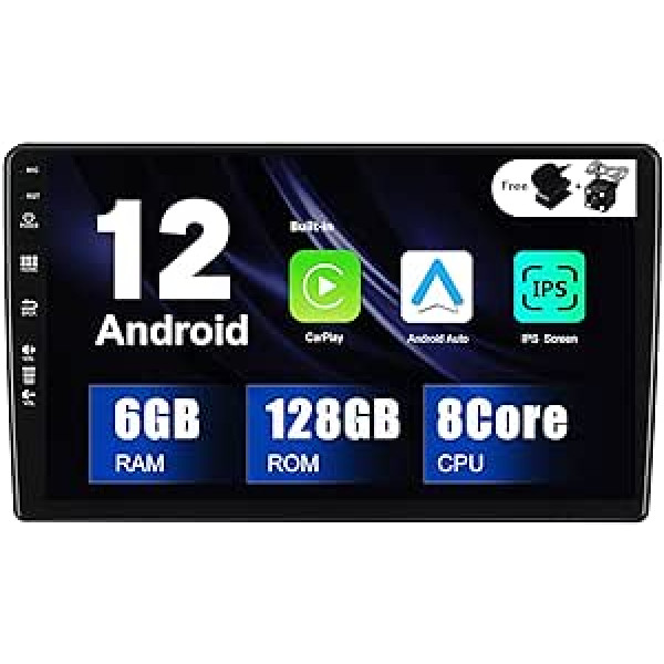 SXAUTO - 6G + 128G - Android 12 IPS automašīnas radio priekš Citroen Berlingo (2008-2019) - Iebūvēts Carplay/Android Car/DSP - LED kamera + MIC - DAB stūres vadība Fast Boot 360-CAM WiFi AHD - 2 DIN 9