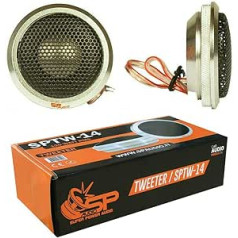 2 SP Audio SP TW-14 Tweeter 2.2 Inches 5.50 cm 55 mm Diameter 120 Watt RMS 240 Watt Max 4 Ohm in Aluminium Reduced Depth of Only 1.00 cm per Pair