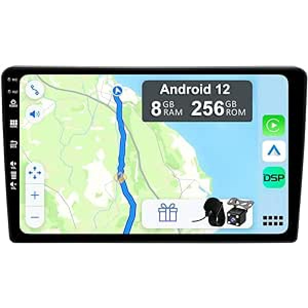 YUNTX [8 GB + 256 GB] Android 12 automašīnas radio Opel Astra Zafira Corsa Signum Twintop [Integrēts CarPlay/Android Car/DSP/GPS]-9 collu IPS skārienekrāna CAM + MIC-DAB/Mirror Link/Bluetooth 5.0/AHD/360