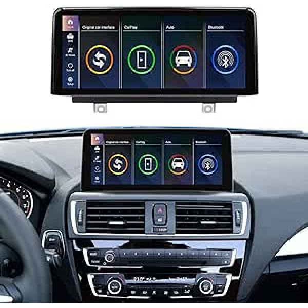 Ninetom 10,25 collu automašīnas radio, CarPlay/Android Car/Mirrorlink/GPS priekš BMW NBT 1/2 Series F20/F21(2011-2016) F23 Cabrio (2013-2016) skārienekrāna automašīnas radio, GPS navigācija automašīnai, integrēts DSP