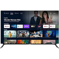 GRUNDIG 55 GOB 9380 TV 55 collu (139 cm) Android TV, OLED TV, 4K UHD, Dolby Vision, Dolby Atmos, 3 virzienu stereo, 90 W skaņa, iebūvēts zemfrekvences skaļrunis, Hey Google balss vadība, viedtelevizors, melns