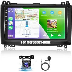 2G + 32G CAMECHO Android 12 automašīnas radio ar satelīta navigācijas ierīci Mercedes Benz B klases W245 Viano Vito W639 Sprinter, 9 automašīnas radio skārienjutīgs displejs ar Carplay Android Car RDS DSP MirrorLink Bluetooth + atpakaļgaitas re