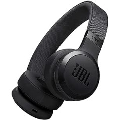 JBL Live 670 NC — Bluetooth uzliekamās austiņas ar adaptīvo trokšņu slāpēšanu — bezvadu austiņas – raksturīgs skaņas un balss palīgs — ilgstoša mūzikas baudīšana līdz 65 stundām — melna