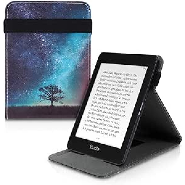 kwmobile Amazon Kindle Paperwhite (10. gen. — 2018. gads) futrālis — siksnas statīvs — e-lasītāja aizsargmaciņš priekš Amazon Kindle Paperwhite (10. paaudze) — 2018. g.)