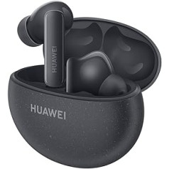 HUAWEI FreeBuds 5i bezvadu austiņas, TWS Bluetooth austiņas, augstas izšķirtspējas skaņa, vairāku režīmu trokšņu slāpēšana, 28 stundu akumulatora darbības laiks, ūdensizturīgs, miglāja melns