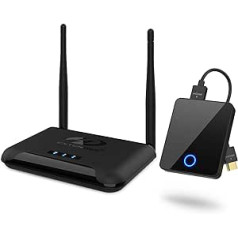 Wireless HDMI Transmitter and Receiver, BEQOOL 1080P HD Wireless HDMI Extender, 196 ft Range, Smooth Video/Audio Transmission from Laptop, PC to HDTV Projector for Conferences, Business Meetings