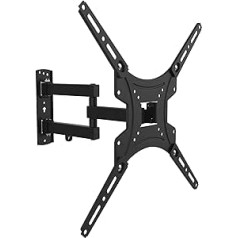 Atlantis P022-E15SBH TV Wall Mount Swivelling Wall Mount for TVs from 13 to 60 inches, Max. 30 kg, Max. VESA 400 x 400, Vertical Tilt, +/- 12 °, Rotates 180 °, Extends to 36.5 cm