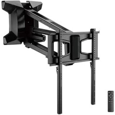 Monoprice Motorized Electric Pull Down Mantle Full Motion TV Wall Mount for TVs 37