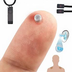 PingaOculto Spy Headphones testēšanai Mini Nano Invisible Headphones MP3 atskaņotājs ar spiedpogām un līmlentēm — Invisible Earphones Wireless Headset Spicker Spy Ear (Spy Headphones Nano V2)