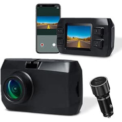 Vsysto 2K WiFi Dash Cam Mini Car Camrea Automašīnas DVR ar objektīvu Sony323 Automašīnas lādētājs Divu USB portu G sensora cilpas ierakstīšana (viena kamera)