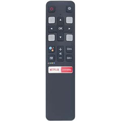 RC802V FLR1 pakaitinis nuotolinio valdymo pultas – VINABTY RC802V-FLR1 televizoriaus pakaitinis nuotolinio valdymo pultas, skirtas TCL LED Smart TV nuotolinio valdymo pultui su „Netflix“